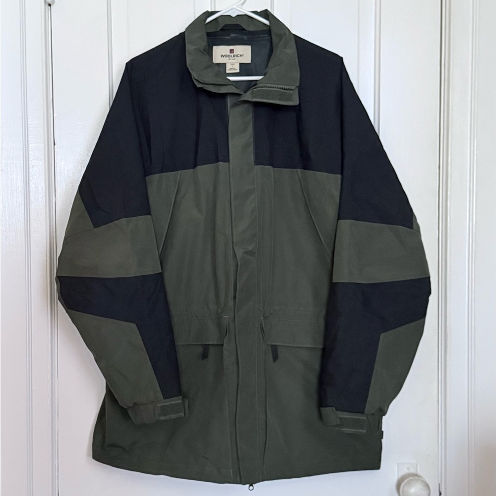 Vintage Woolrich 90's Mens Outdoor Hiking Jacket Olive Green Size Large